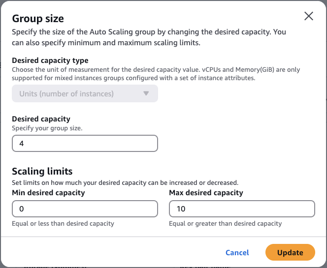 group size modal