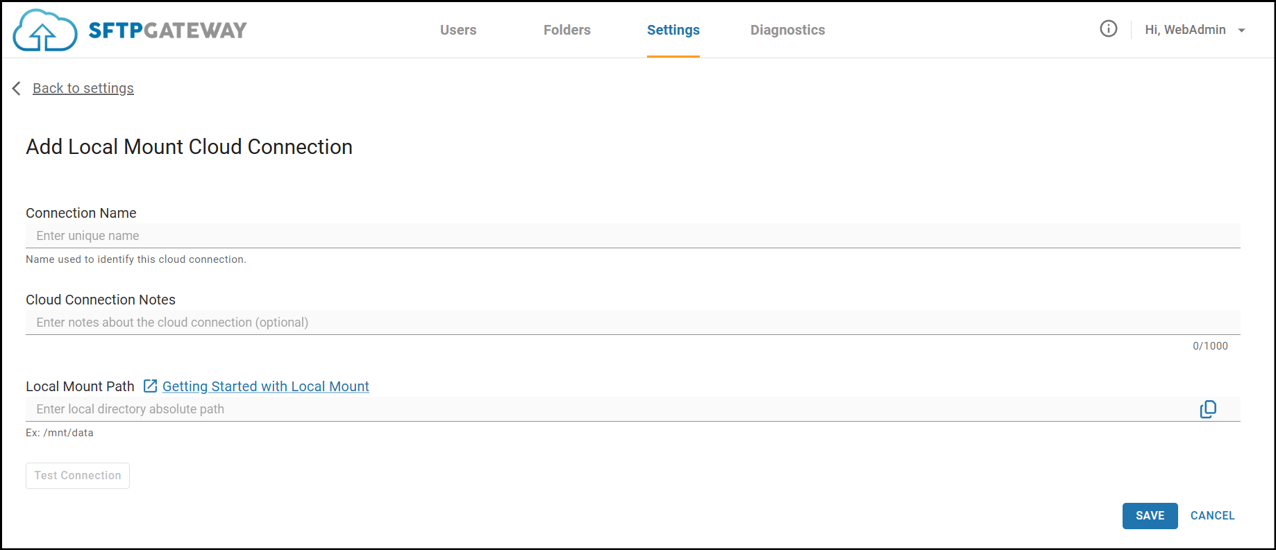Local Mount Cloud Connection