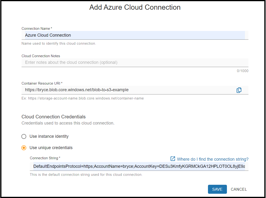 Azure Cloud Connection