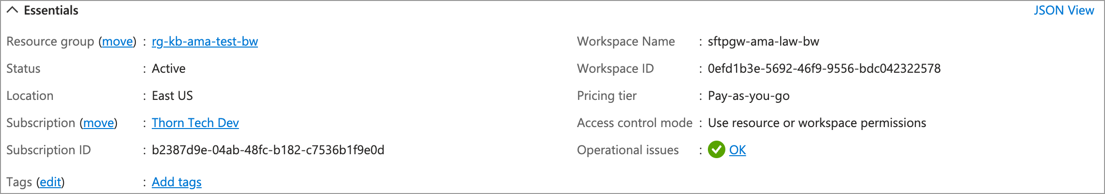 Log Analytics Workspace Essentials