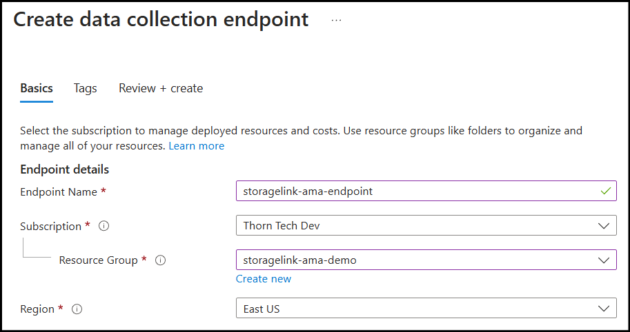 Set Endpoint name