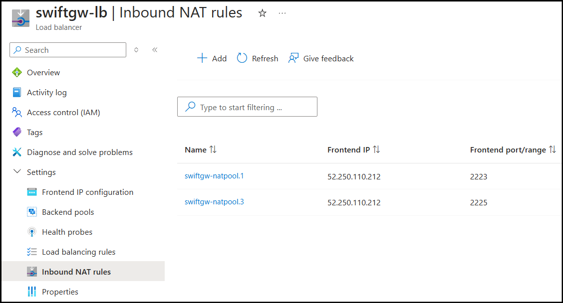 inbound nat rules