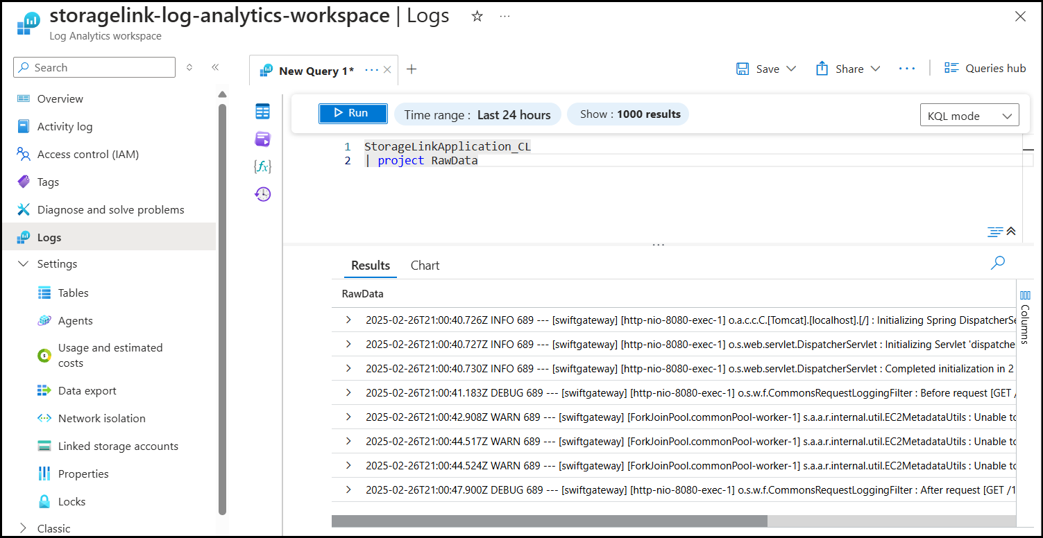 log query