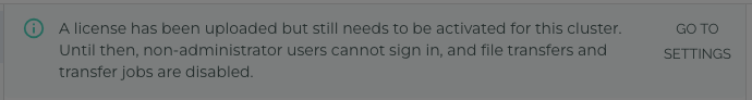 Activation required banner