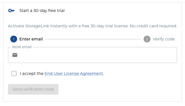 The Start a 30-day free trial card
